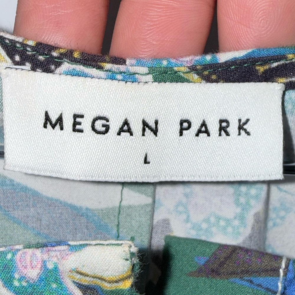 Megan Park - Chambray Print Dress - L - Picture 3 of 4